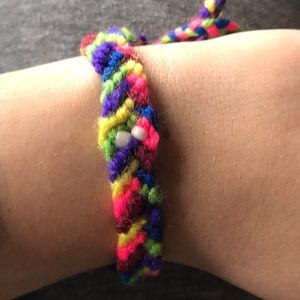Pearl bead embezzled handmade bracelet